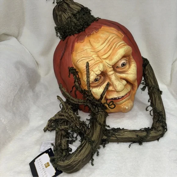 Katherine's Collection Halloween Midnight Pumpkin Face Jack O Lantern - Picture 3 of 5